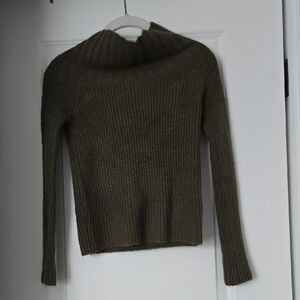 Forever 21 Olive Cowl Neck Sweater